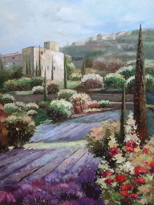 2187-T3 | 90cm x 60cm | champs de fleur 